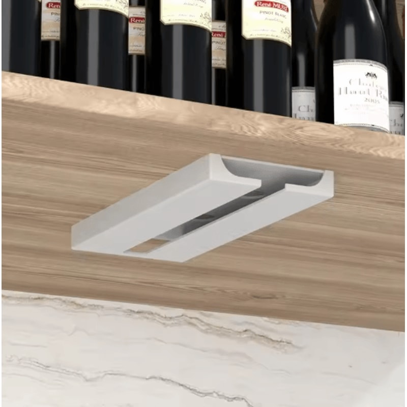 NoDrill Under Cabinet Wine Glass Rack For SpaceSaving Storage 5