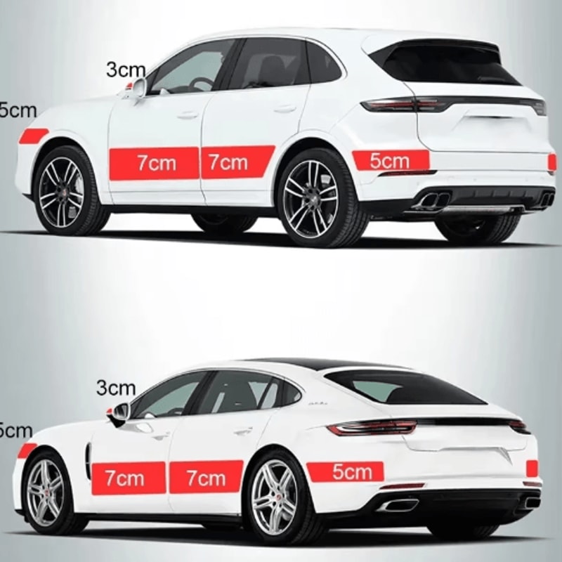 3D Carbon Fiber Car Door Sill Protector Film For Scratch Wear Protection 2