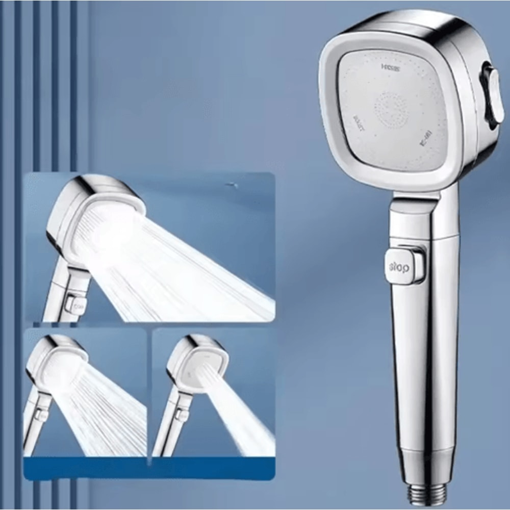 High Pressure 3Mode Shower Head With Water Saving OneTouch Control 5