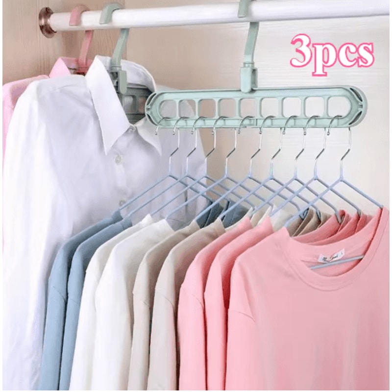 Foldable MultiFunction Clothes Hanger For SpaceSaving Closet Organization 1