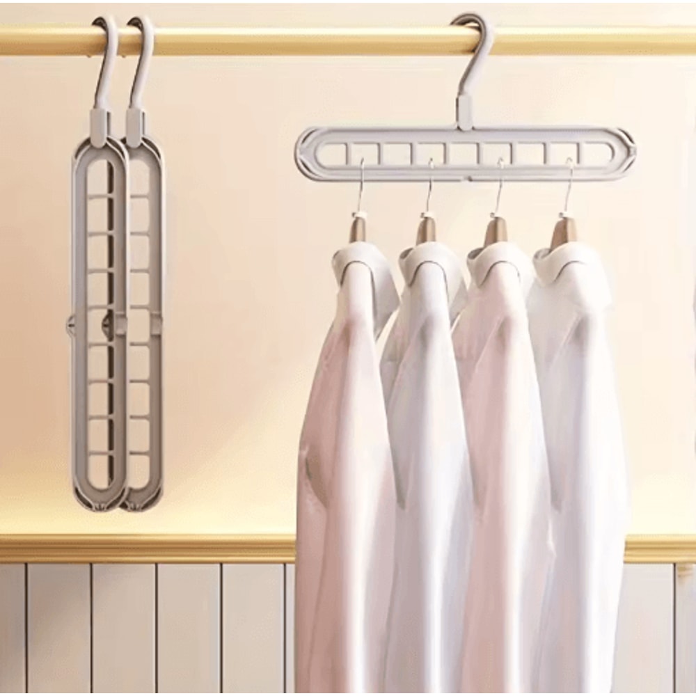 Foldable MultiFunction Clothes Hanger For SpaceSaving Closet Organization 2