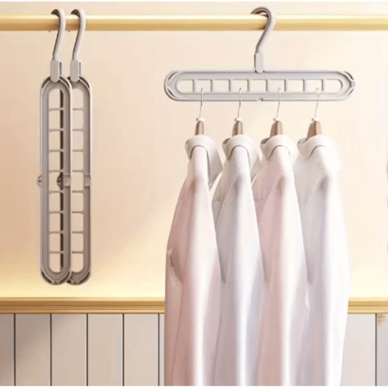 Foldable MultiFunction Clothes Hanger For SpaceSaving Closet Organization 2