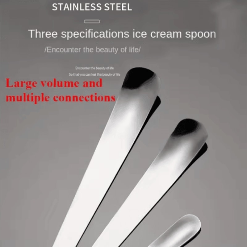 Stainless Steel Long Handle Dessert Coffee Spoon For Easy Mixing 0
