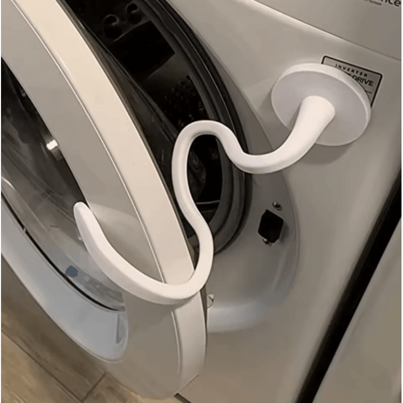Magnetic Washer Door Prop For Front Load Machines With Flexible Fit 1