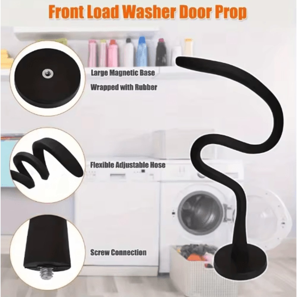 Magnetic Washer Door Prop For Front Load Machines With Flexible Fit 3