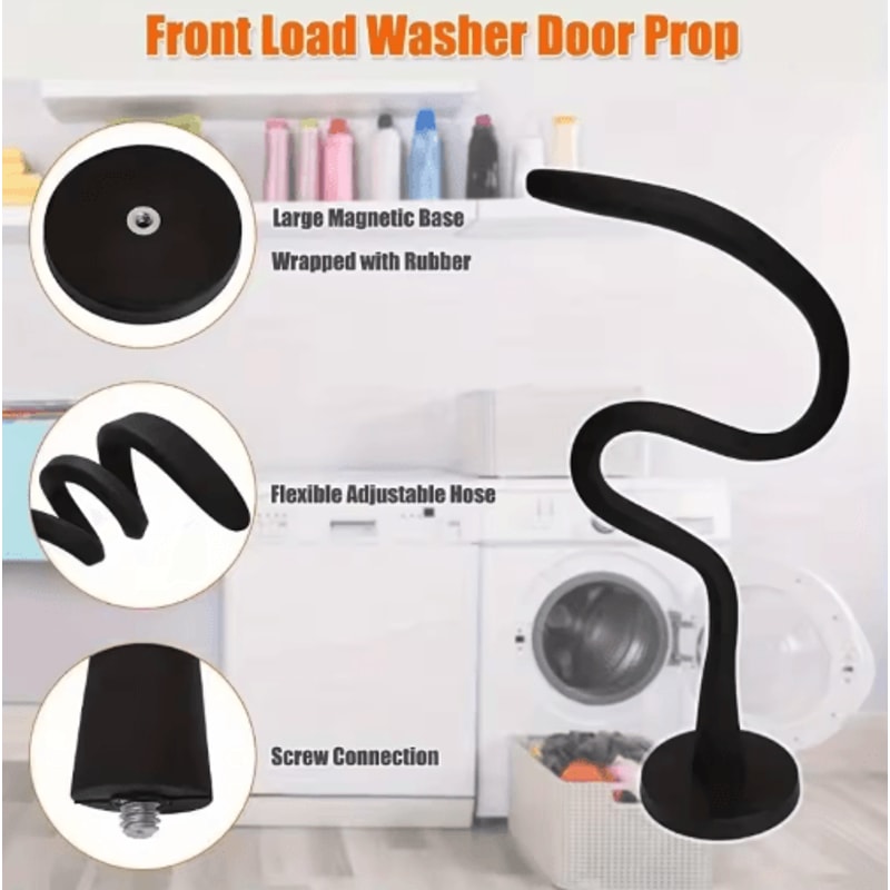 Magnetic Washer Door Prop For Front Load Machines With Flexible Fit 3