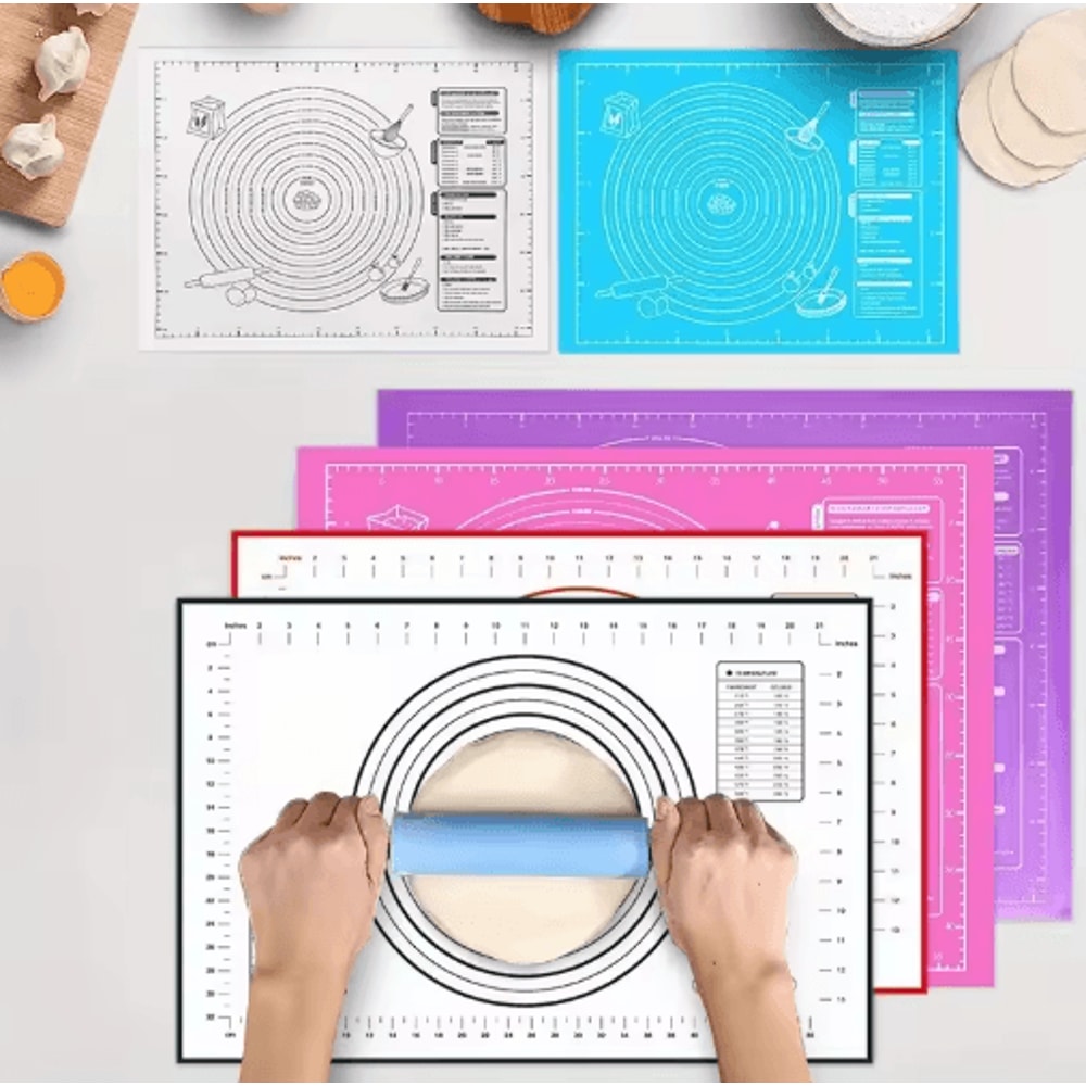 NonStick Silicone Baking Mat With Measurement Guide For Easy Dough Rolling 8