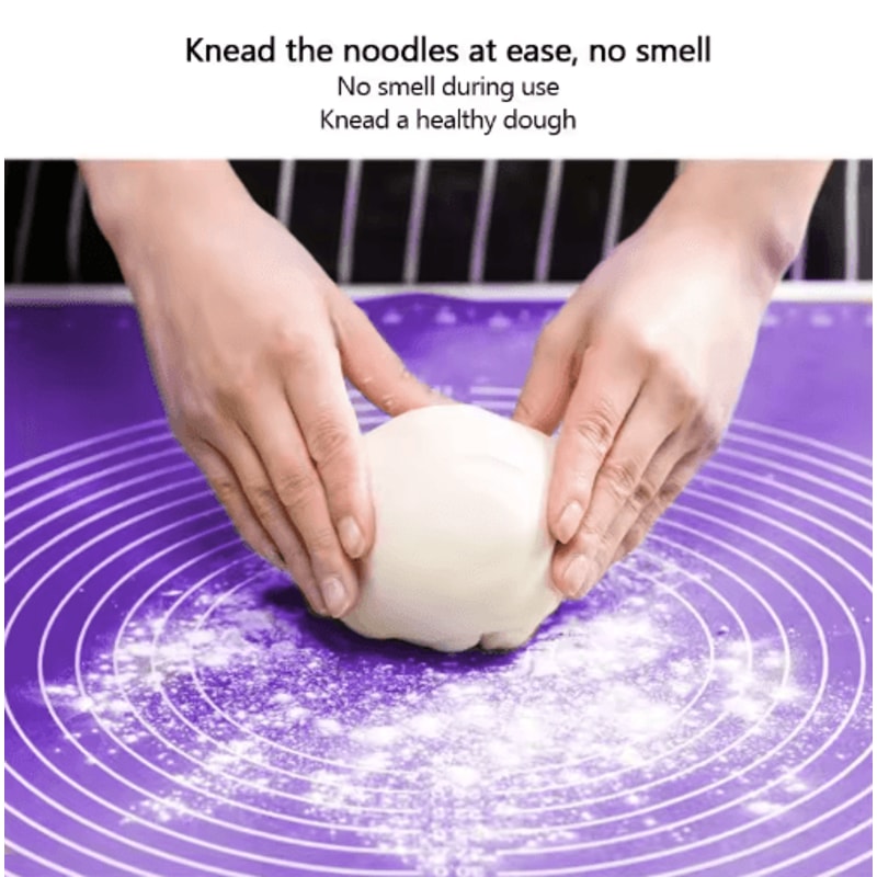 NonStick Silicone Baking Mat With Measurement Guide For Easy Dough Rolling 0