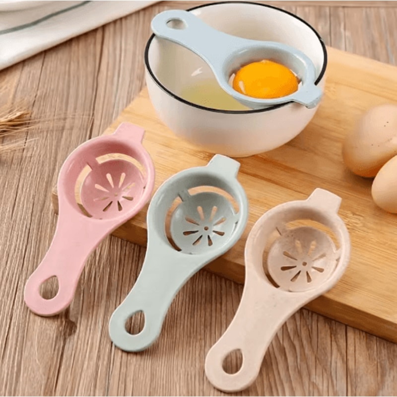 EcoFriendly Wheat Straw Egg Separator For Easy Yolk White Separation 0