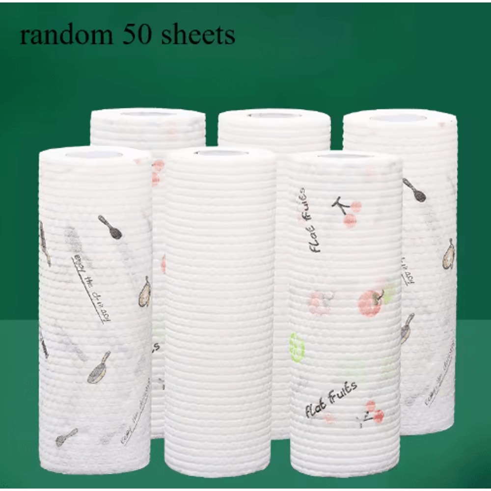 50Sheet Reusable Dishwashing Cloth Roll For Strong GreaseFree Cleaning 1