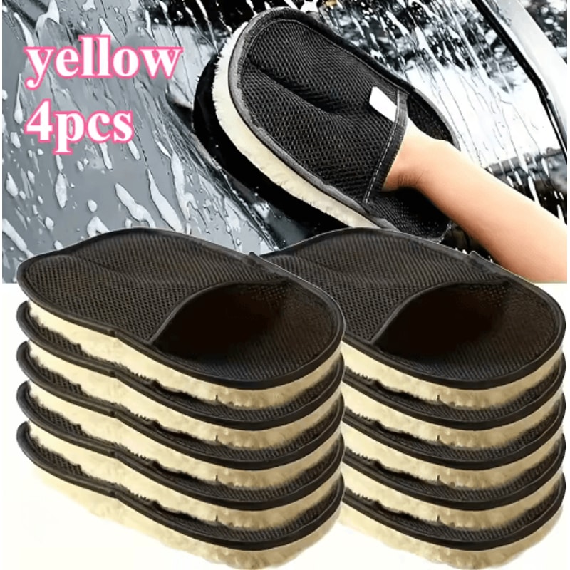 Microfiber Car Cleaning Glove For ScratchFree Interior Exterior Detailing 4