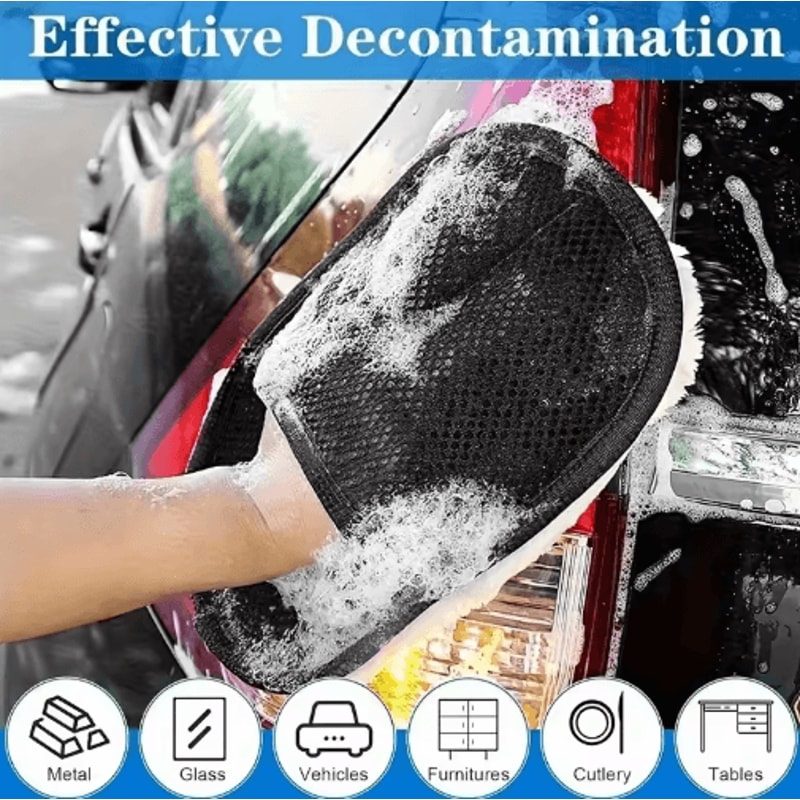 Microfiber Car Cleaning Glove For ScratchFree Interior Exterior Detailing 8