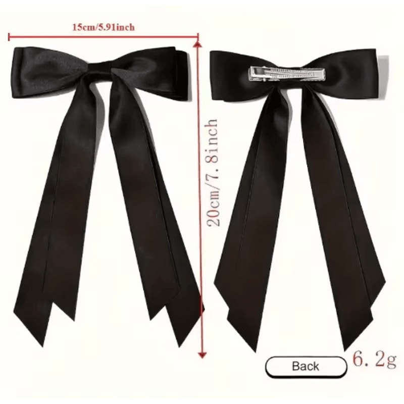 Elegant Satin Ribbon Bow Hair Clip For Stylish Everyday Party Looks 10