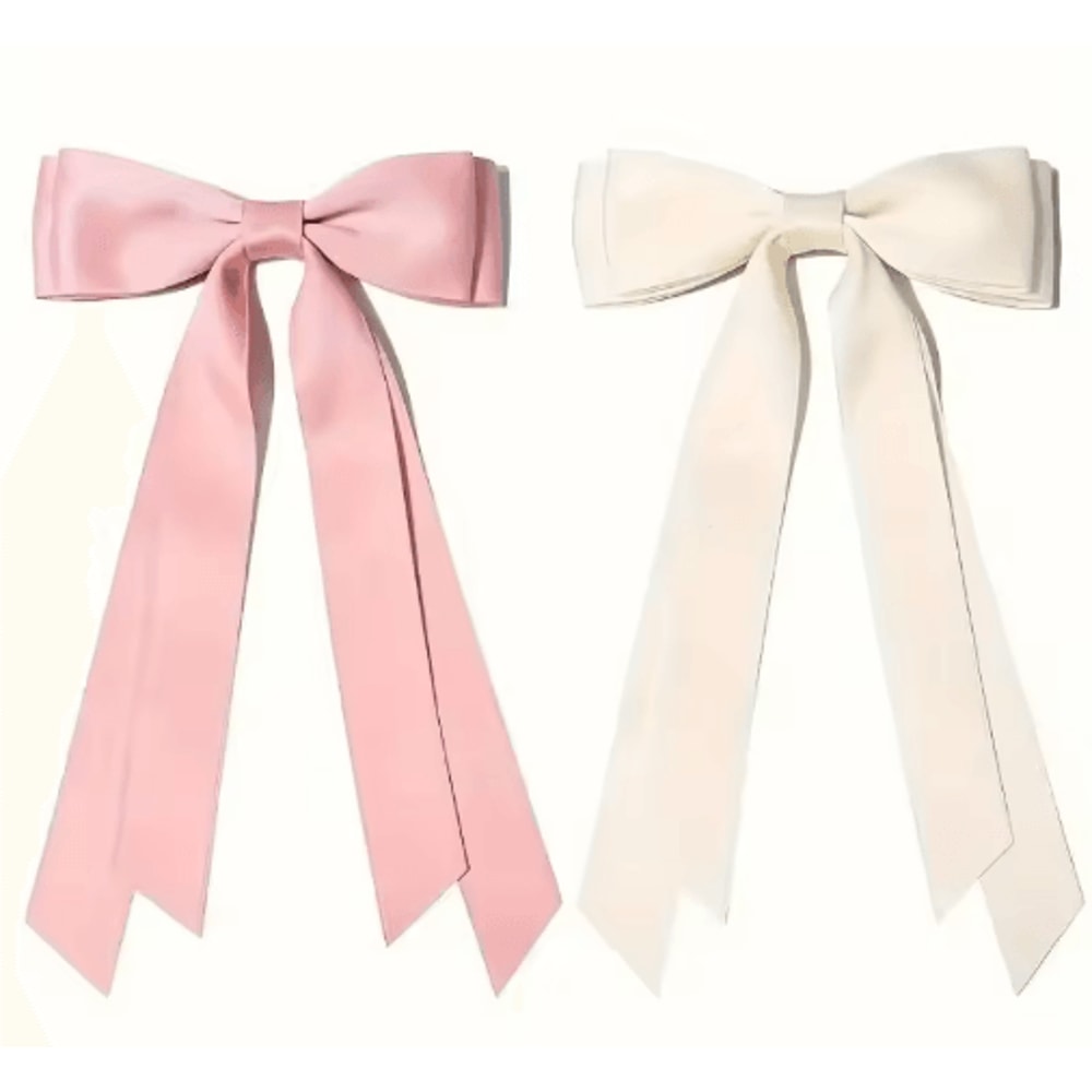 Elegant Satin Ribbon Bow Hair Clip For Stylish Everyday Party Looks 7