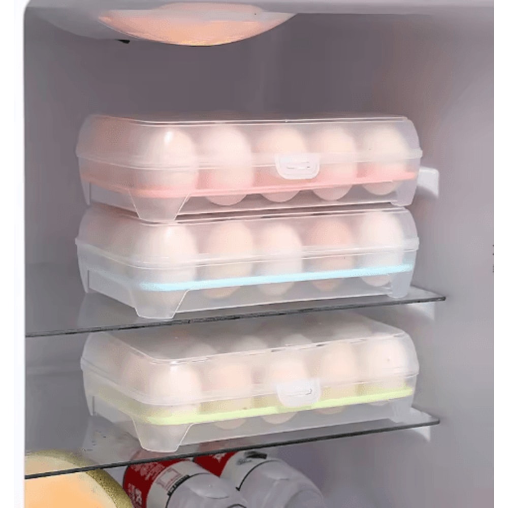 Large Capacity Egg Storage Container For Refrigerator Organization 0