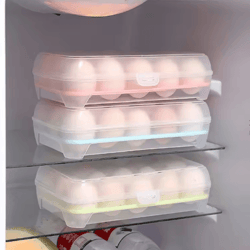 large capacity egg storage container for refrigerator organization