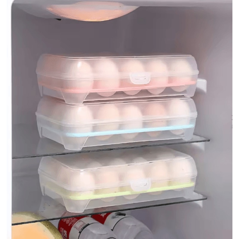 Large Capacity Egg Storage Container For Refrigerator Organization 0