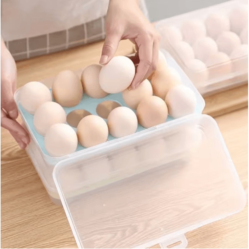 Large Capacity Egg Storage Container For Refrigerator Organization 8