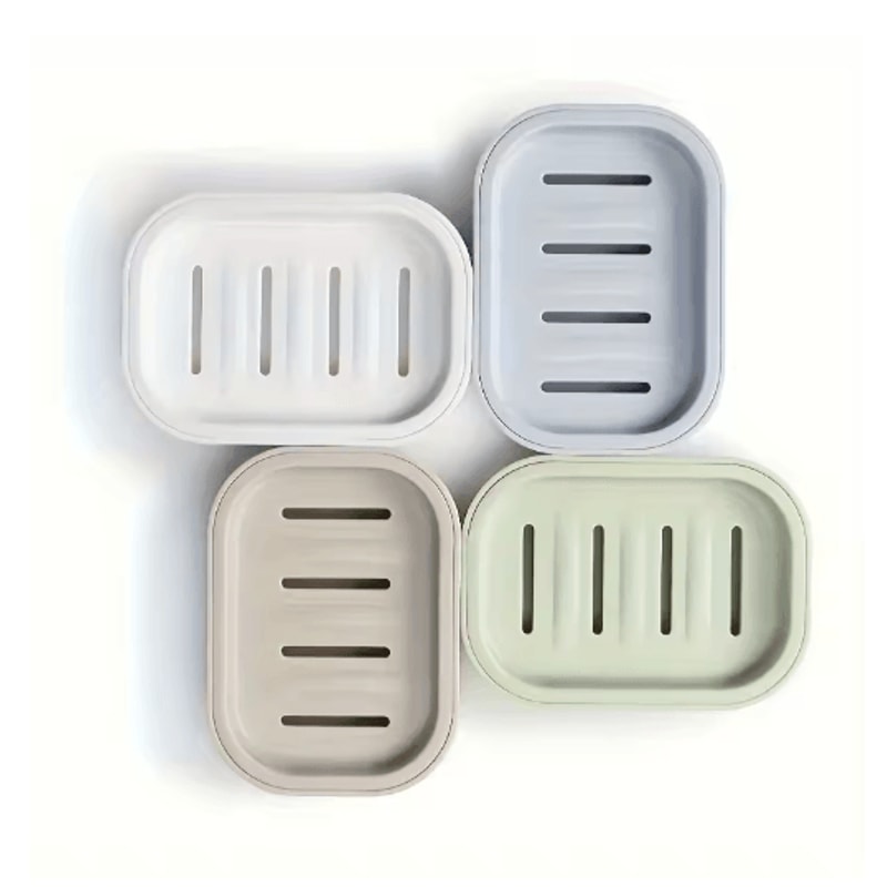 Double Layer Travel Soap Box With Drain Tray For Clean Dry Storage 0