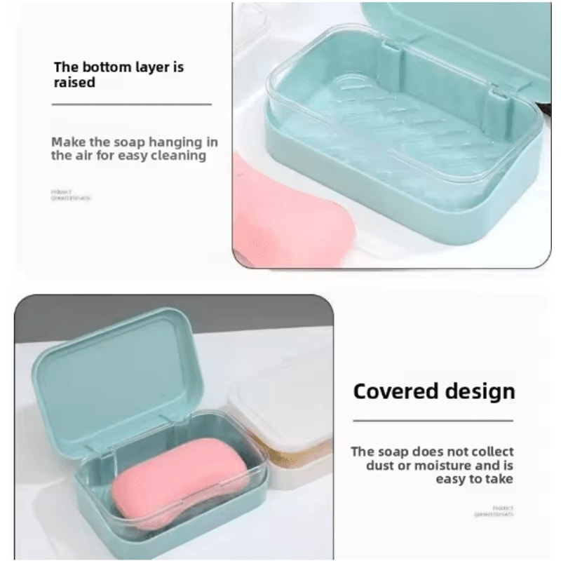 Drainage Soap Holder Wall Mounted Soap Dish For Clean Dry Storage 5