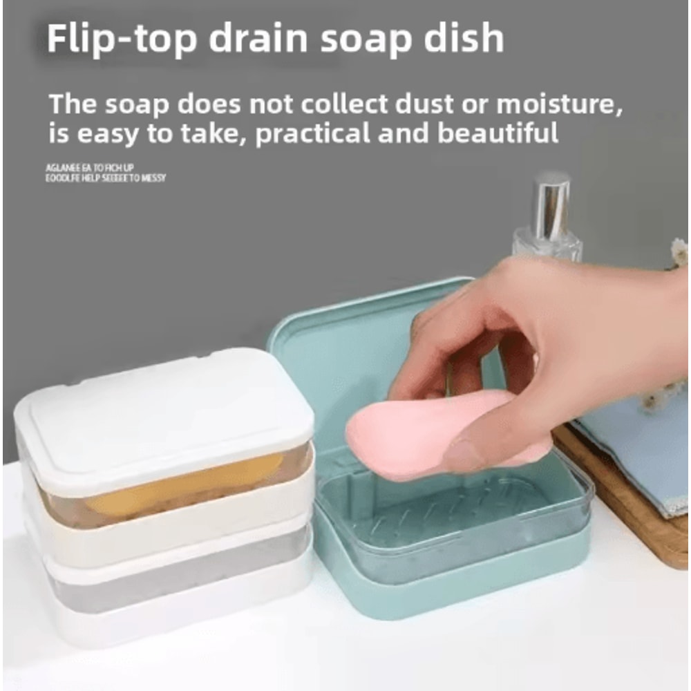 Drainage Soap Holder Wall Mounted Soap Dish For Clean Dry Storage 6