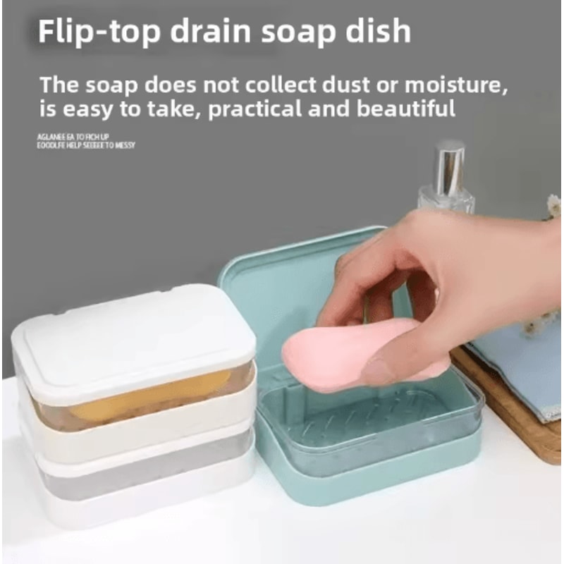 Drainage Soap Holder Wall Mounted Soap Dish For Clean Dry Storage 6