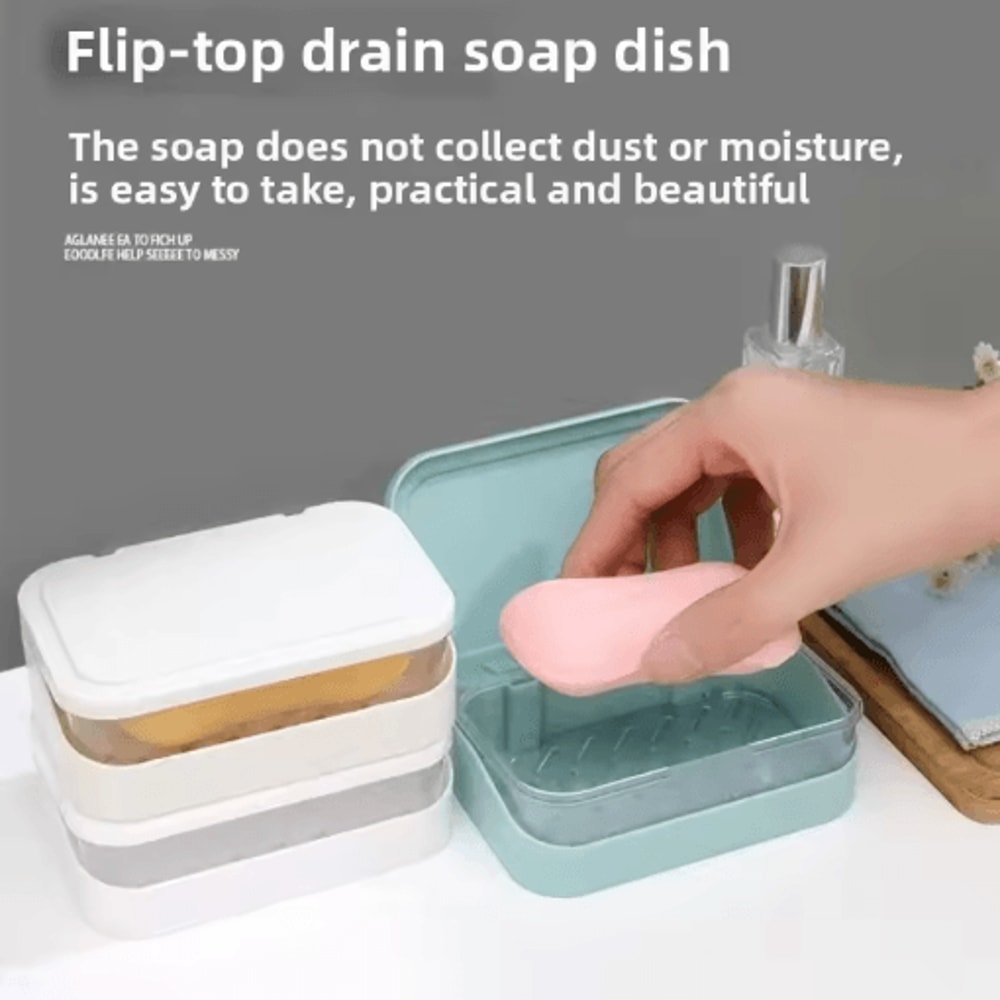 Drainage Soap Holder Wall Mounted Soap Dish For Clean Dry Storage 7