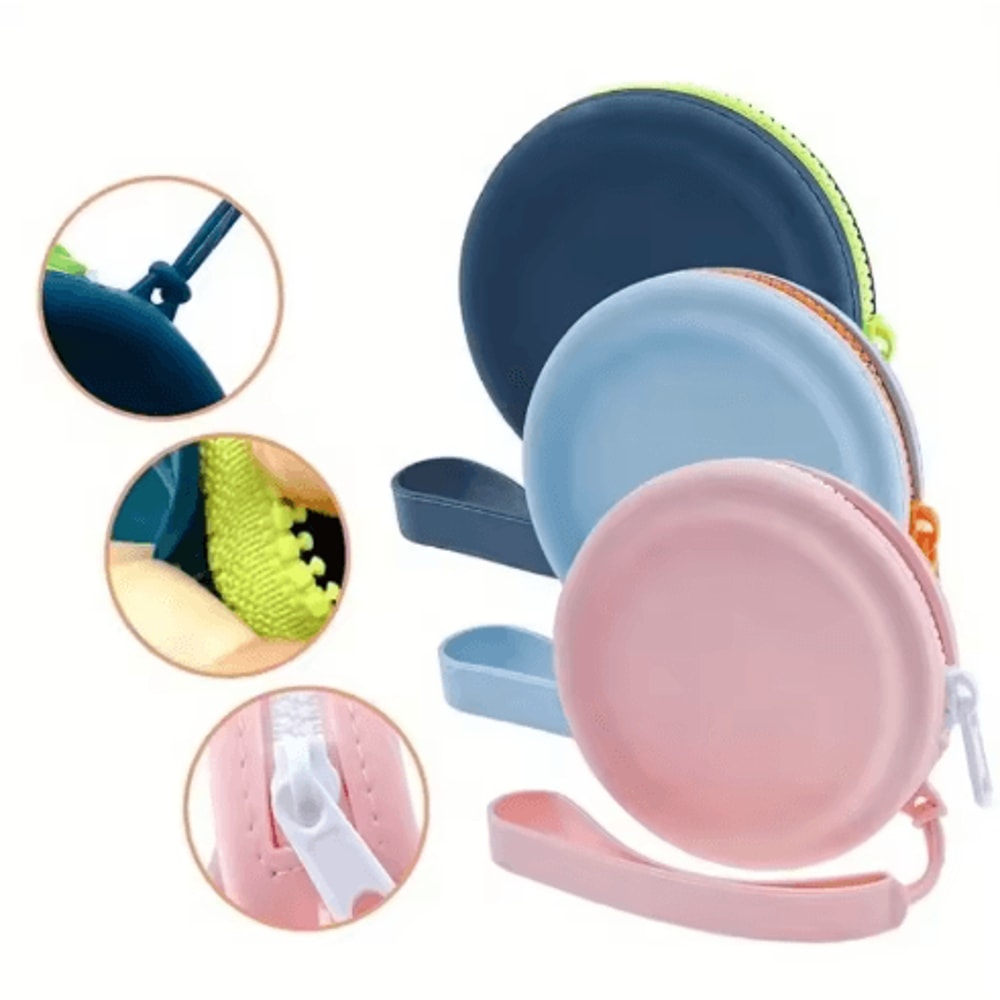 Mini Silicone Makeup Bag With Zipper For Waterproof Travel Storage 3