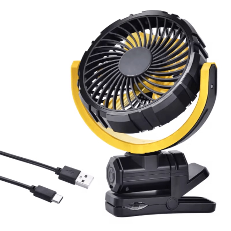 Hipacool Portable Car Cooling Fan USB Rechargeable ClipOn 900 Rotating Air Cooler 1