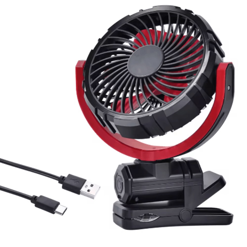 Hipacool Portable Car Cooling Fan USB Rechargeable ClipOn 900 Rotating Air Cooler 2
