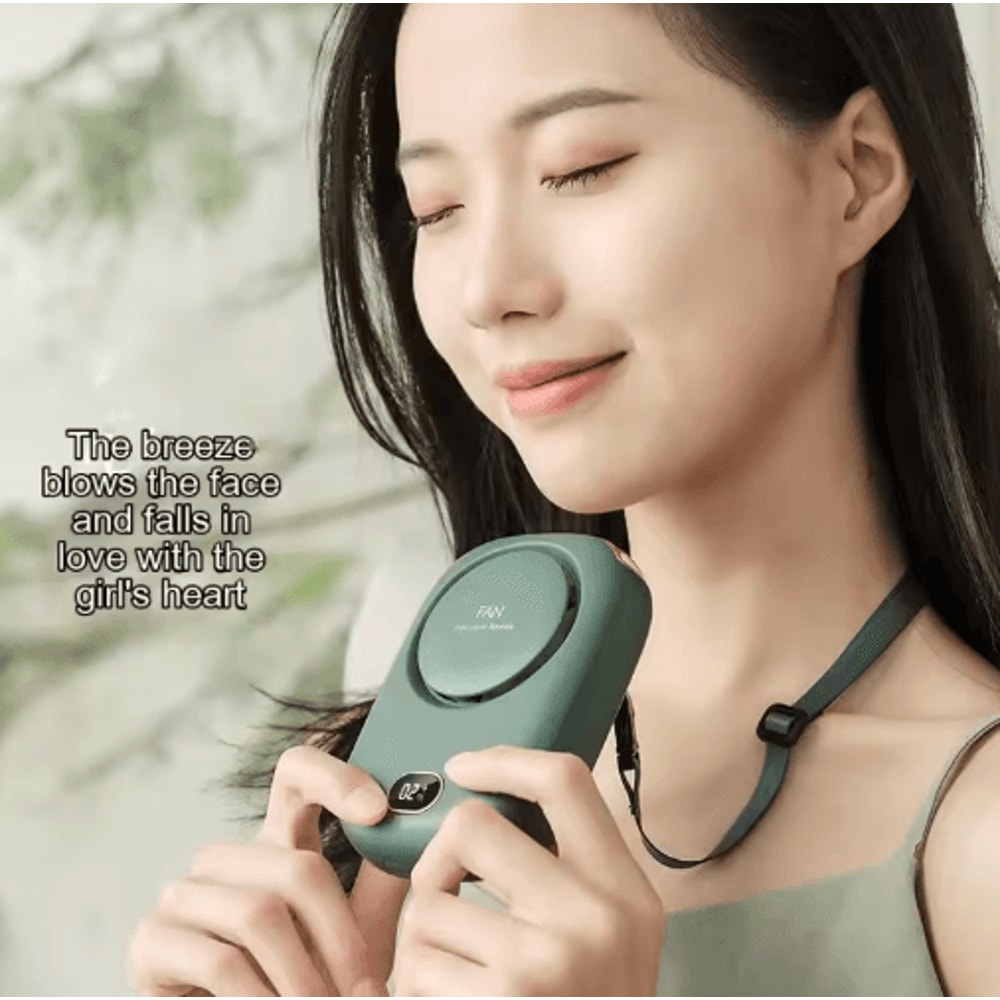 Mini Bladeless Portable Fan USB Rechargeable UltraQuiet Handheld Cooling Fan 5