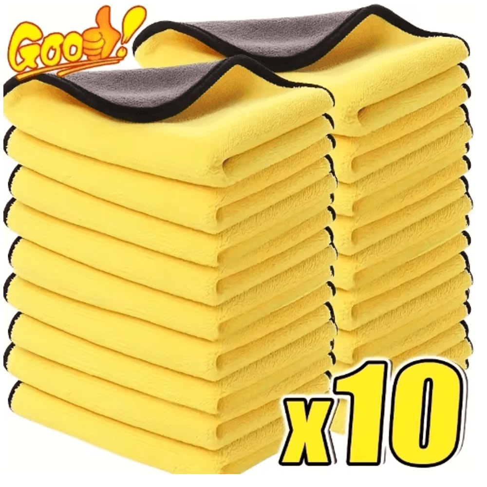 Premium Microfiber Car Cleaning Towel Set UltraAbsorbent Auto Detailing Cloth 510PCS 1