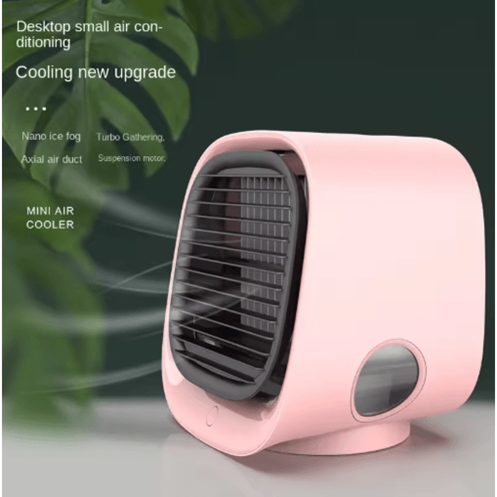 Mini USB Air Cooler Desktop Cooling Fan With Humidifier Mist Spray 2