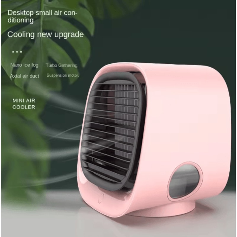 Mini USB Air Cooler Desktop Cooling Fan With Humidifier Mist Spray 2