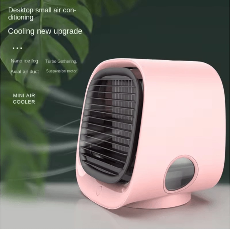 Mini USB Air Cooler Desktop Cooling Fan With Humidifier Mist Spray 3