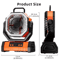 20000mAh Battery Operated Portable Camping Fan With LED Light Rechargeable Desk Outdoor Fan 4