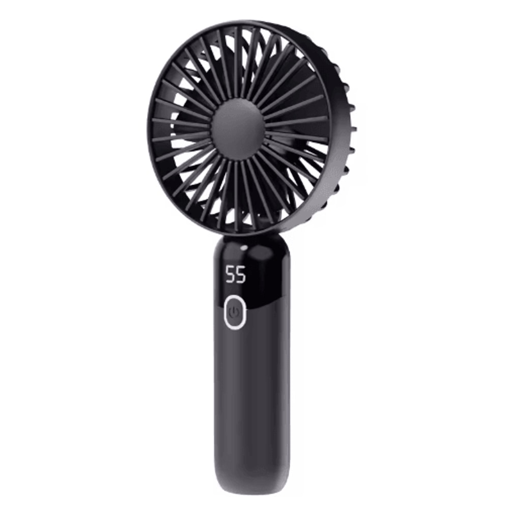 6Speed Portable Handheld Fan With Digital Display Neck Desk Personal Cooling Fan 2