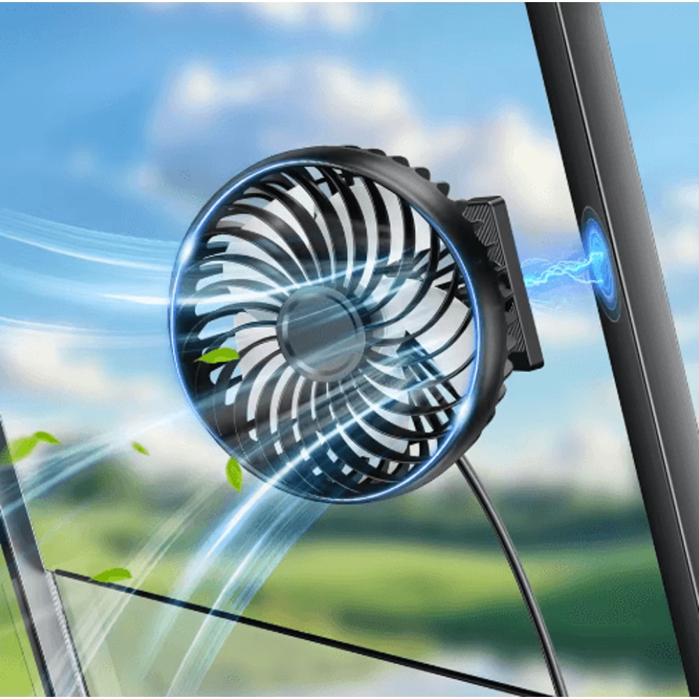 Hipacool Magnetic Golf Cart Fan USB Powered 360 Rotating Portable Cooling Fan 1