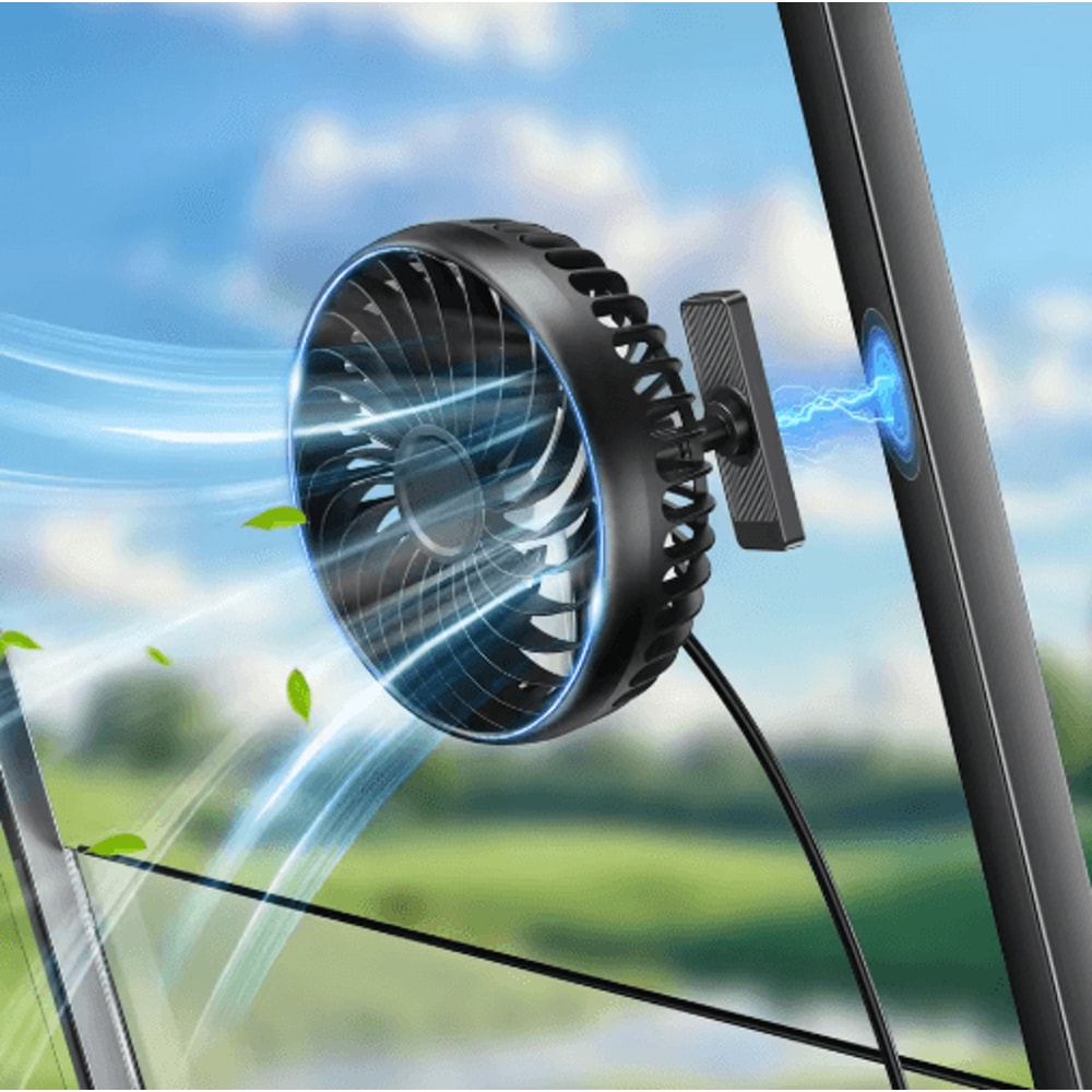 Hipacool Magnetic Golf Cart Fan USB Powered 360 Rotating Portable Cooling Fan 0