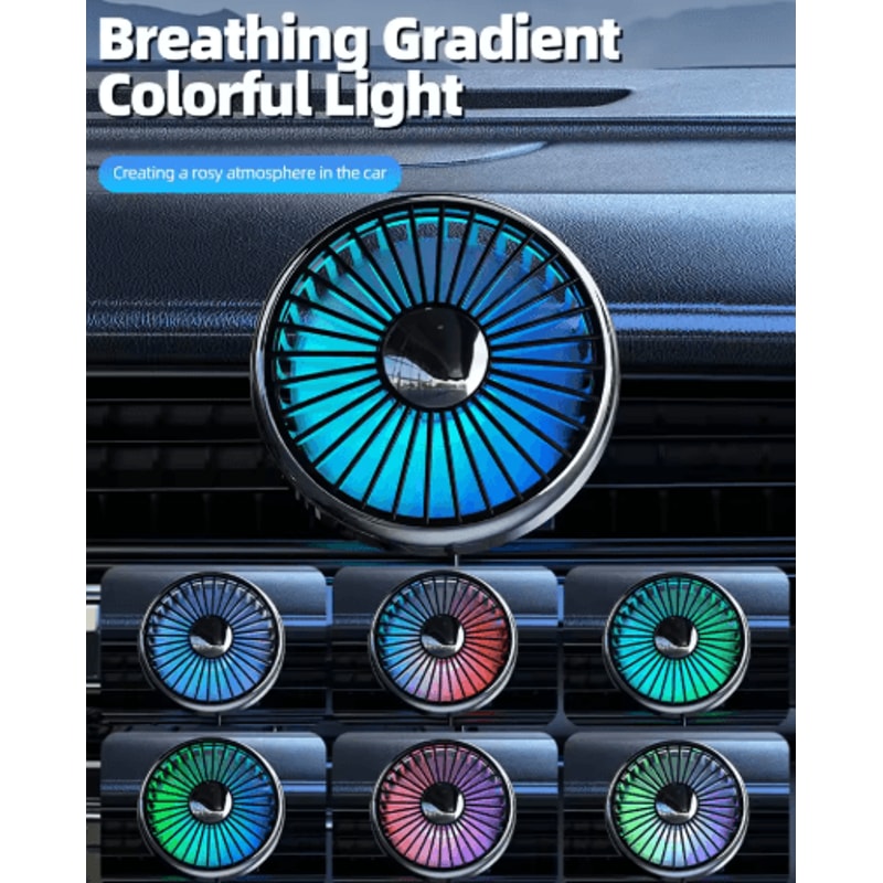 360 Rotating Car Vent Fan Portable Air Circulation Fan With 3 Speed Cooling 2