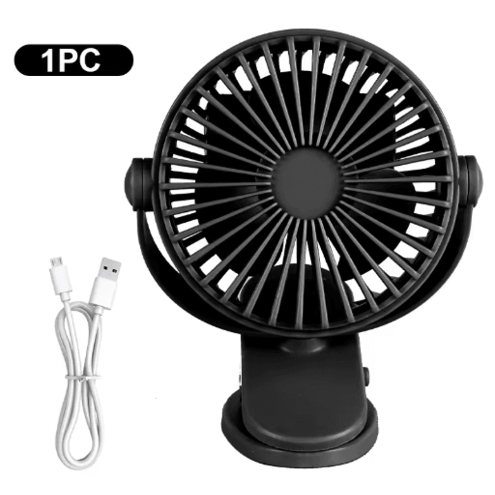 Mini ClipOn Fan USB Rechargeable Portable Desk Fan With 180 Adjustable Cooling 2