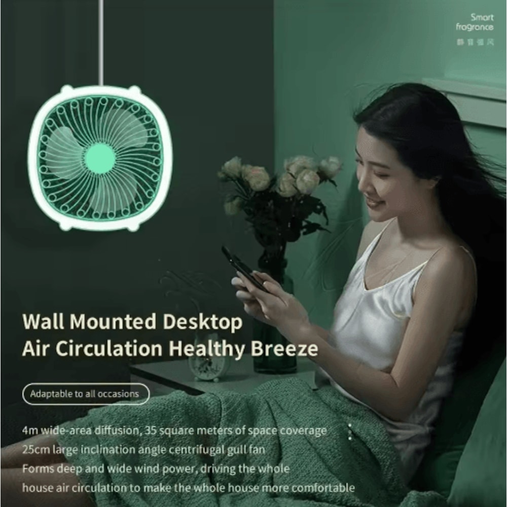 TINSOL LED Fan Light USB Rechargeable Desktop Cooling Fan With Wide Angle Airflow 4