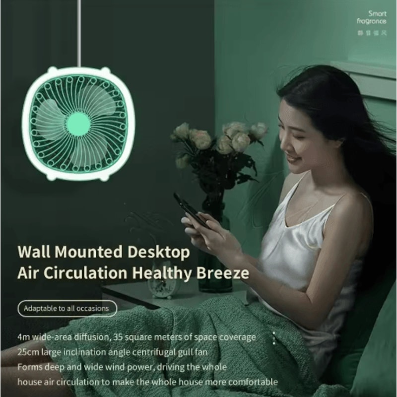 TINSOL LED Fan Light USB Rechargeable Desktop Cooling Fan With Wide Angle Airflow 4