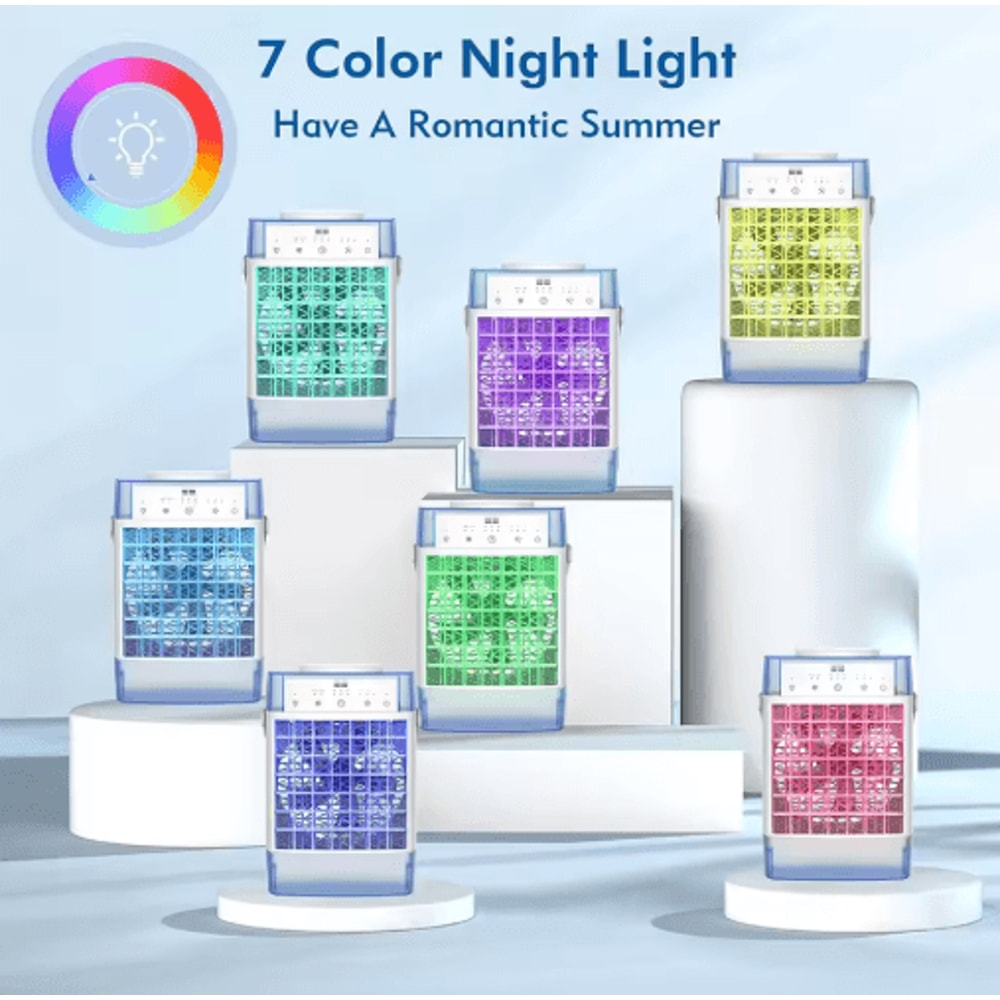 4in1 Portable Air Conditioner Fan USB Mini Air Cooler With Remote Timer Humidifier 7