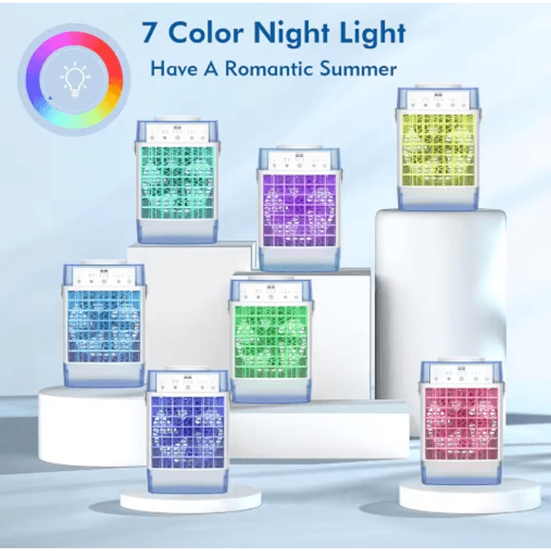 4in1 Portable Air Conditioner Fan USB Mini Air Cooler With Remote Timer Humidifier 7