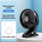 VE ClipOn Table Fan USB Rechargeable Portable Mini Fan With Night Light 2