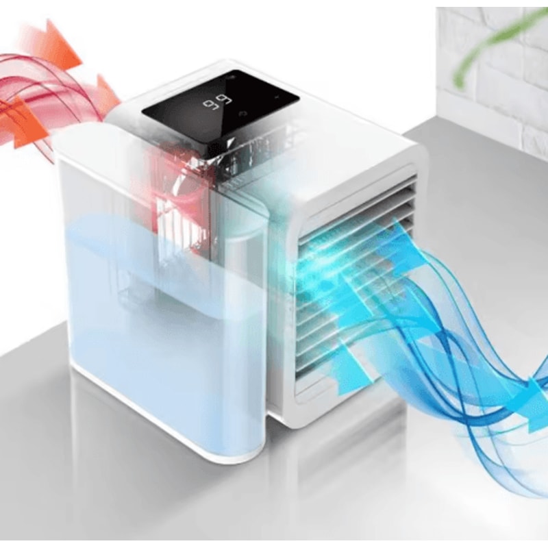 Microhoo Mini Air Conditioner Portable Air Cooler With Humidifier Aromatherapy Diffuser 2