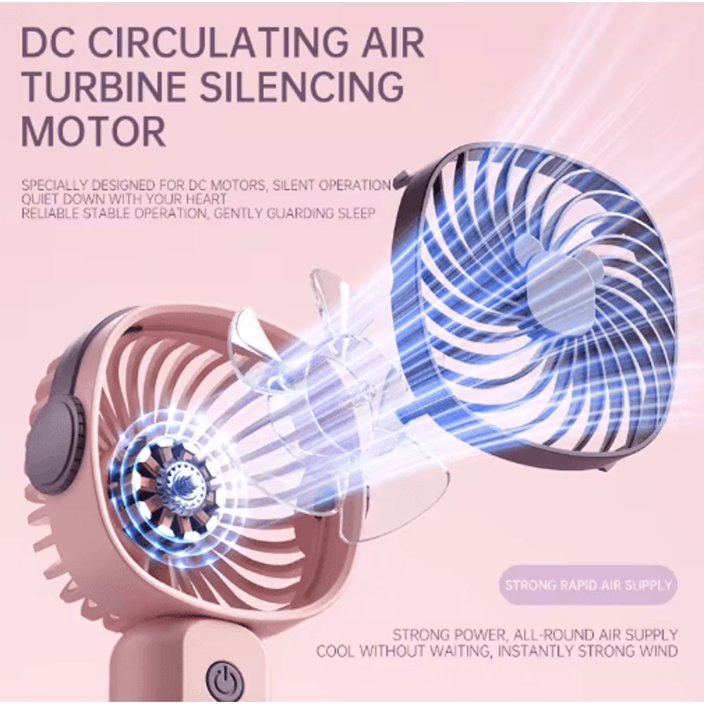 Mini Handheld Fan With Stand USB Portable Desktop Fan For Personal Cooling 7