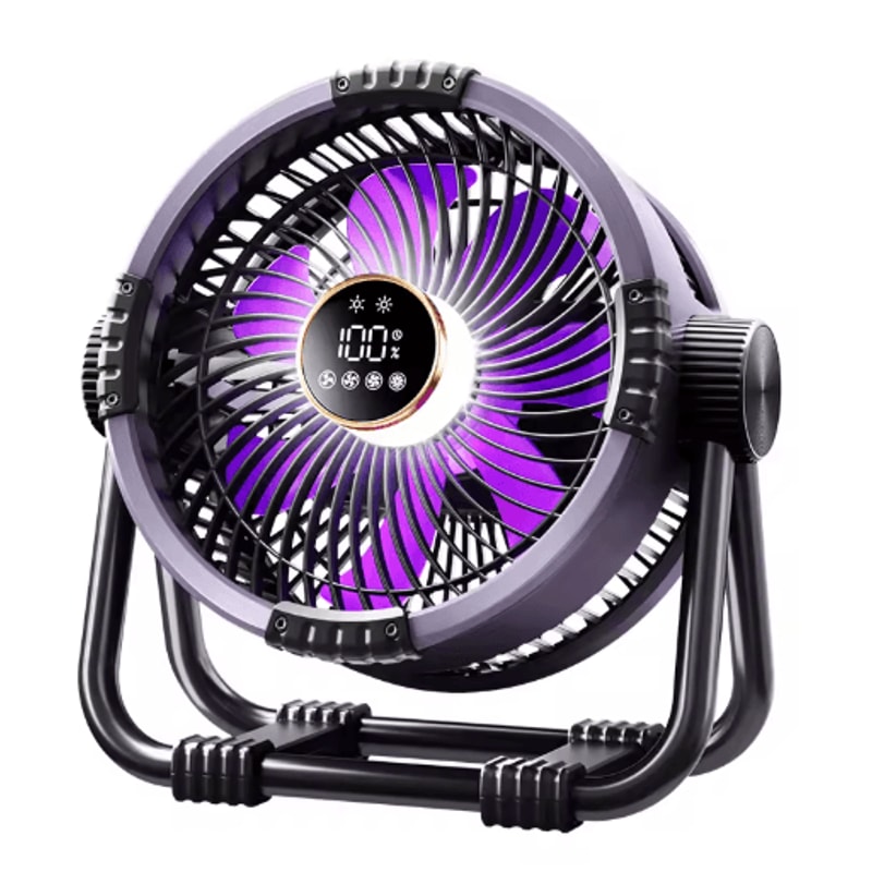 20000mAh Portable Camping Fan With Light Rechargeable Outdoor Tent Ceiling Fan 1