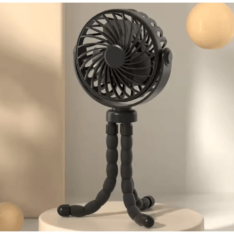 MultiFunctional Octopus Tripod Fan USB Rechargeable Stroller Clip Handheld Mini Fan 2